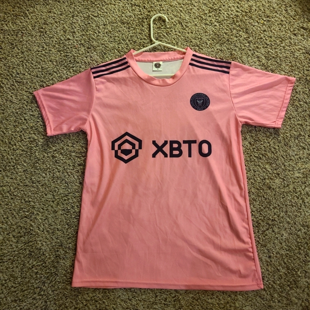 Lionel Messi Inter Miami CF Mens Soccer Home Jersey - Pink - Size Medium